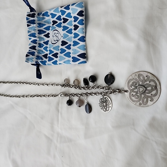 Brighton Silver Tone Pendant With Glass Beads - Picture 4 of 5